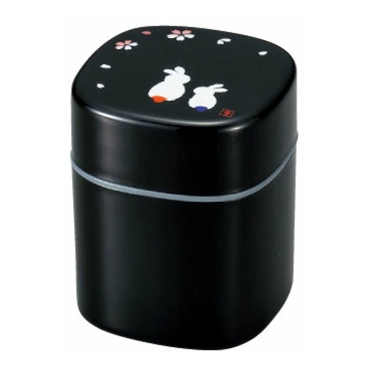 HAKOYA 茶筒 茶入れ 300ml 朱花見うさぎ （ おしゃれ 日本製 かわいい