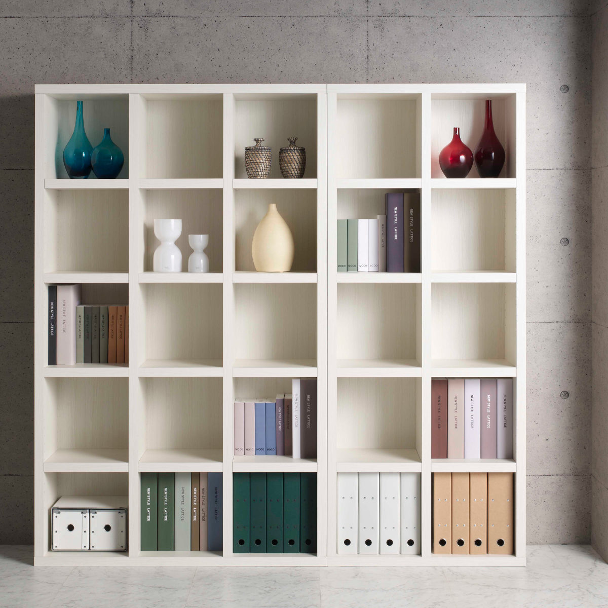 フナモコ（FUNAMOCO） 本棚 幅オーダー ブックシェルフ 5段2列 日本製