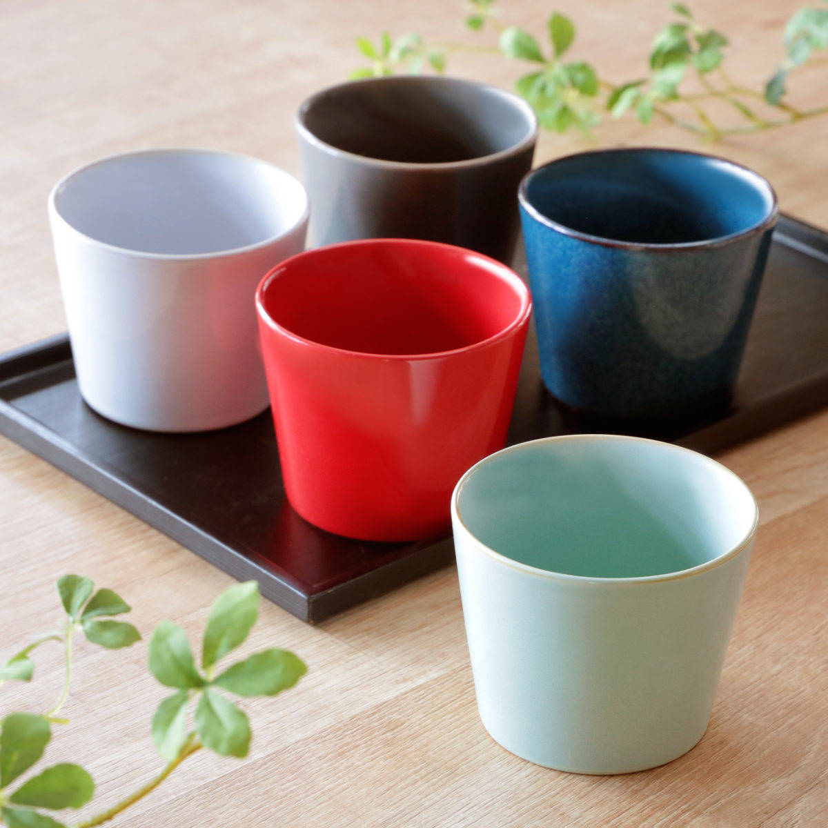 そば猪口 190ml HINATA 陶器 同色4個セット （ 食洗機対応 電子レンジ