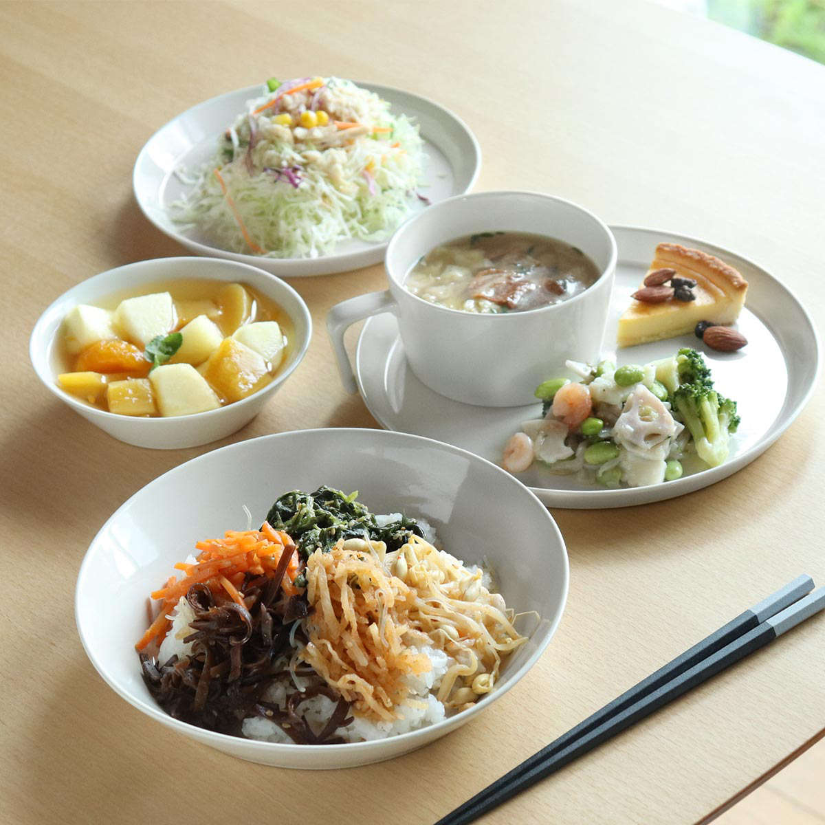 食器 5点セット Luonto ルオント 新生活 磁器 （ 食洗機対応 電子