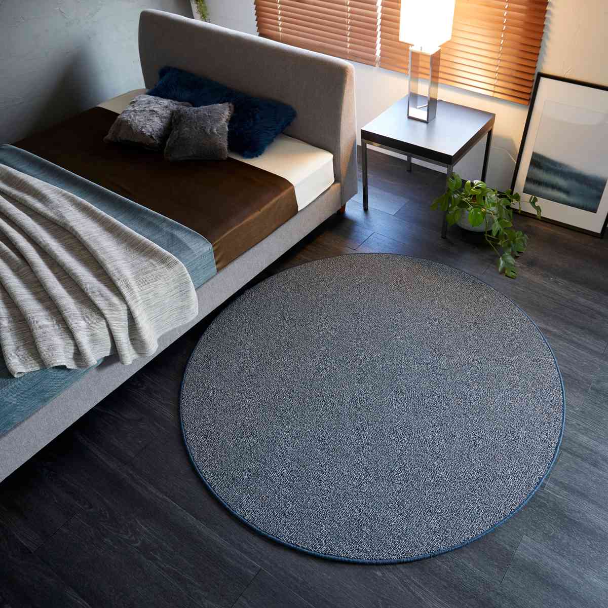 スミノエ ラグ 円形 フォルテ 100×100cm 防ダニ アレルブロック