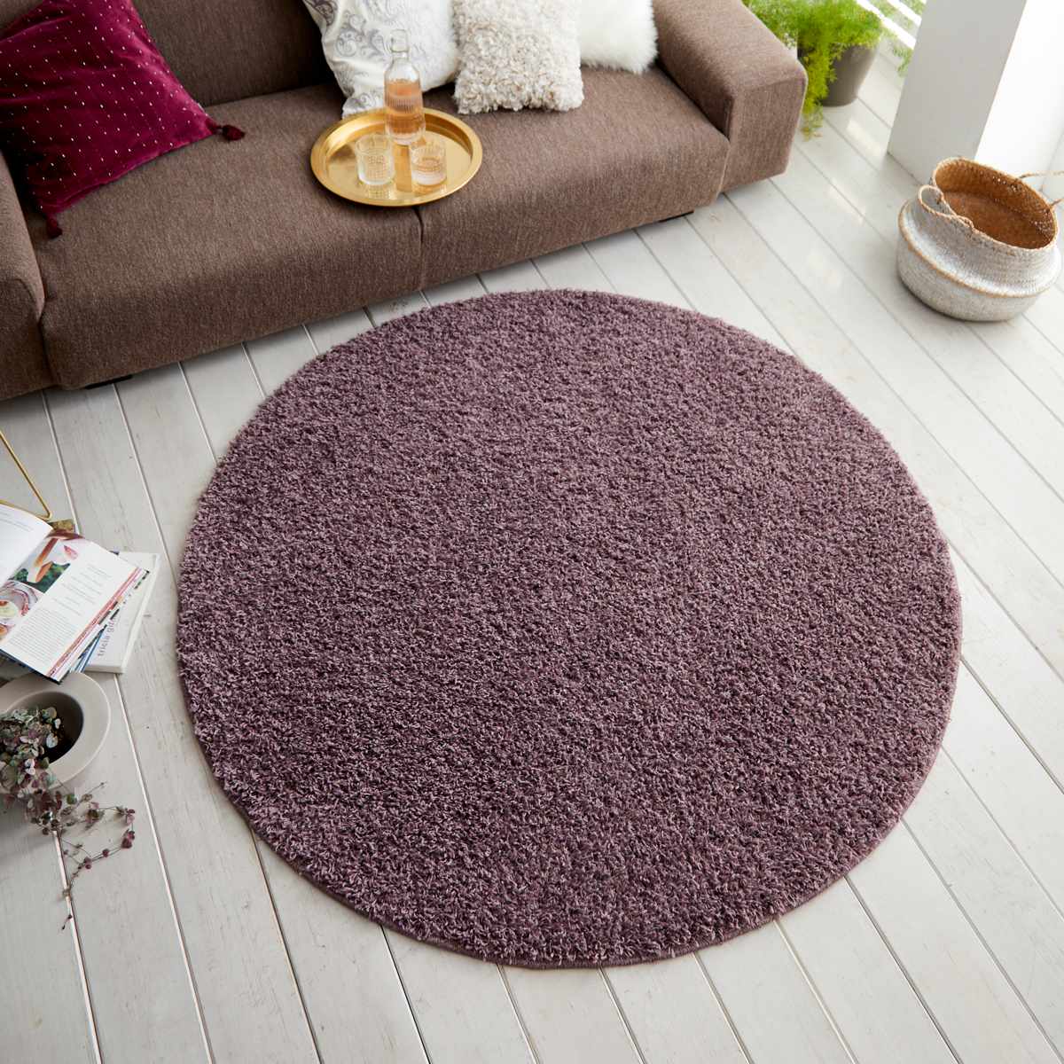 スミノエ ラグ ルーパス 150×150cm 円形 防ダニ アレルブロック