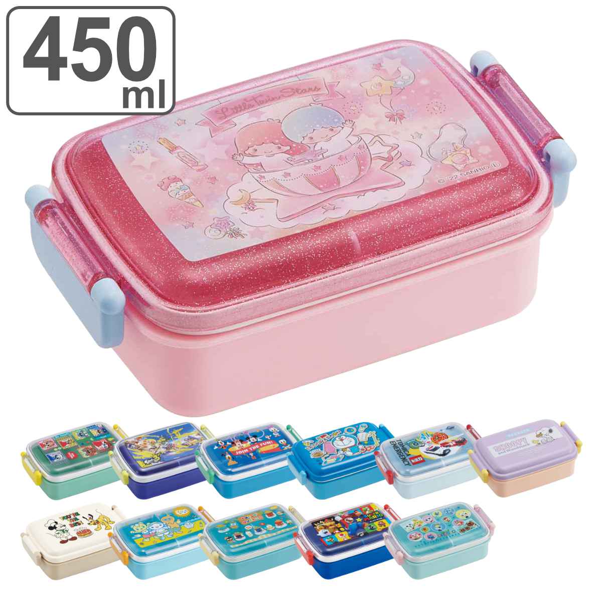 スケーター お弁当箱 抗菌ふわっとタイトランチ キャラクター 1段