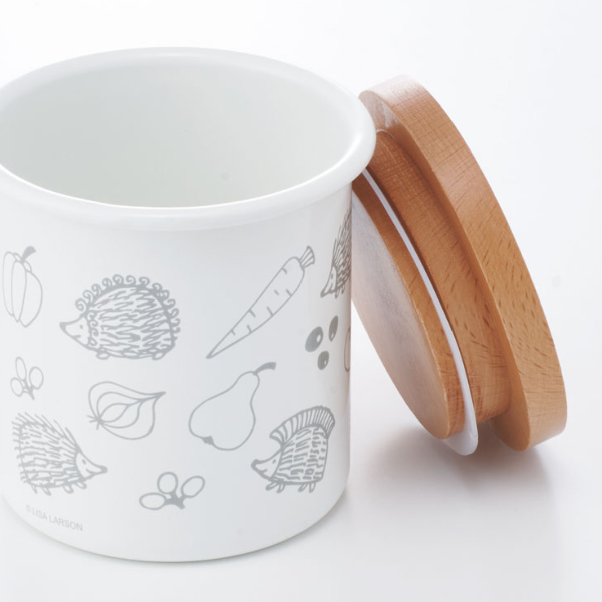スケーター 保存容器 ホーローキャニスター木蓋 750ml