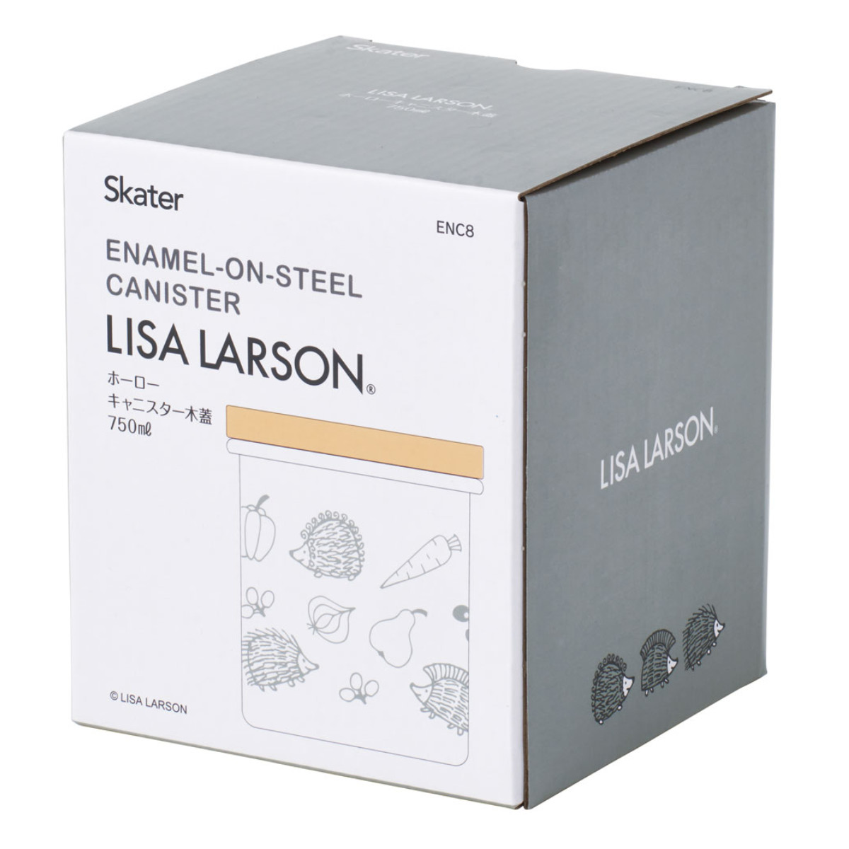 スケーター 保存容器 ホーローキャニスター木蓋 750ml （ リサラーソン