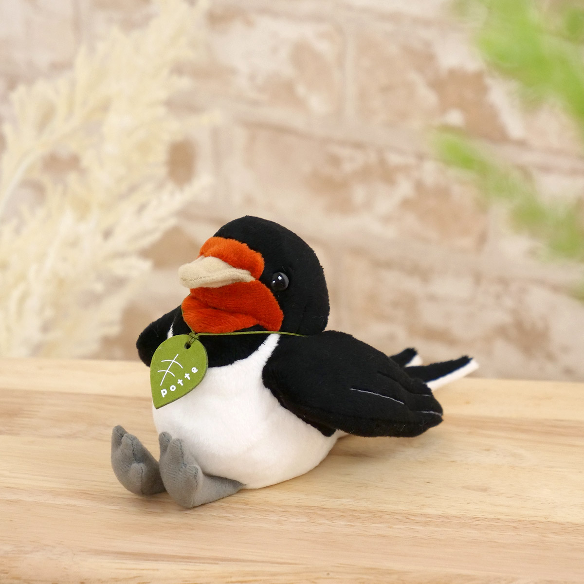 ぬいぐるみ potte ツバメ （ ヌイグルミ つばめ 鳥 動物 雑貨 インテリア アニマル グッズ ベビー 赤ちゃん プレゼント ギフト かわいい ）