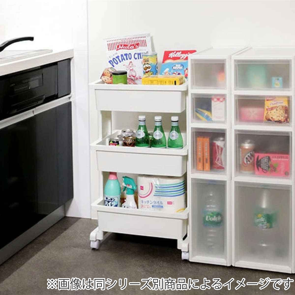 JEJアステージ キッチンワゴン テーブルワゴン 3段 プラス LISE