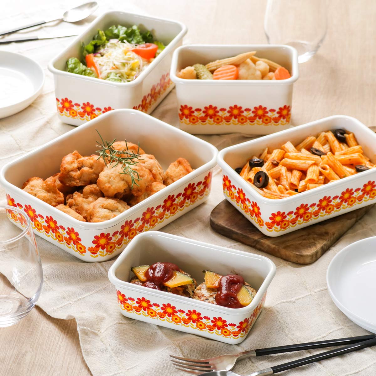 Honey Ware 保存容器 700ml メモリーズ 深型角容器 S HoneyWere