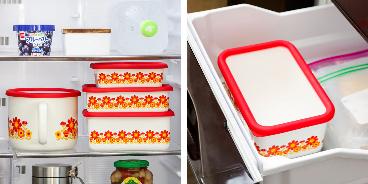 Honey Ware 保存容器 1.35L メモリーズ 浅型角容器 L HoneyWere