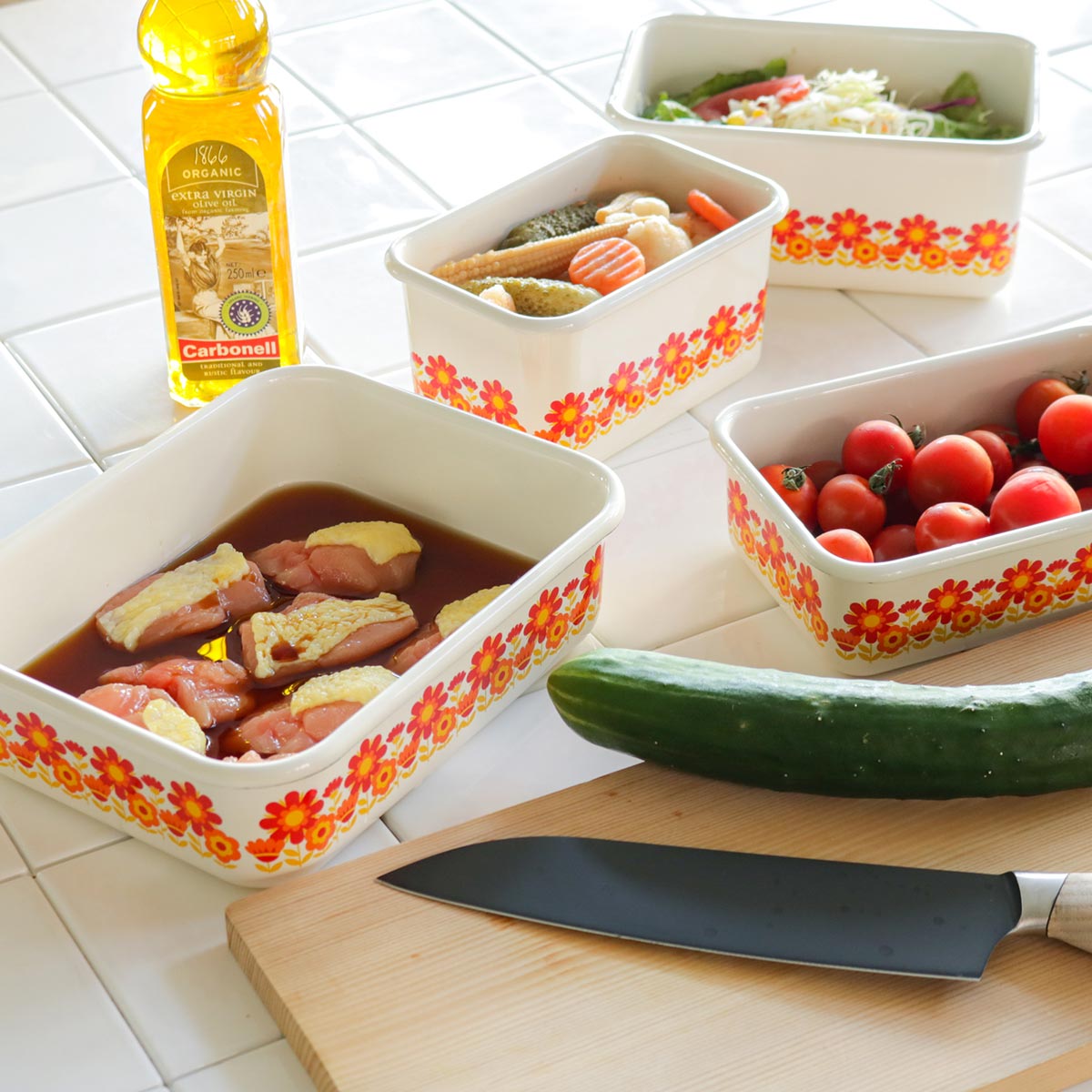 Honey Ware 保存容器 700ml メモリーズ 深型角容器 S HoneyWere