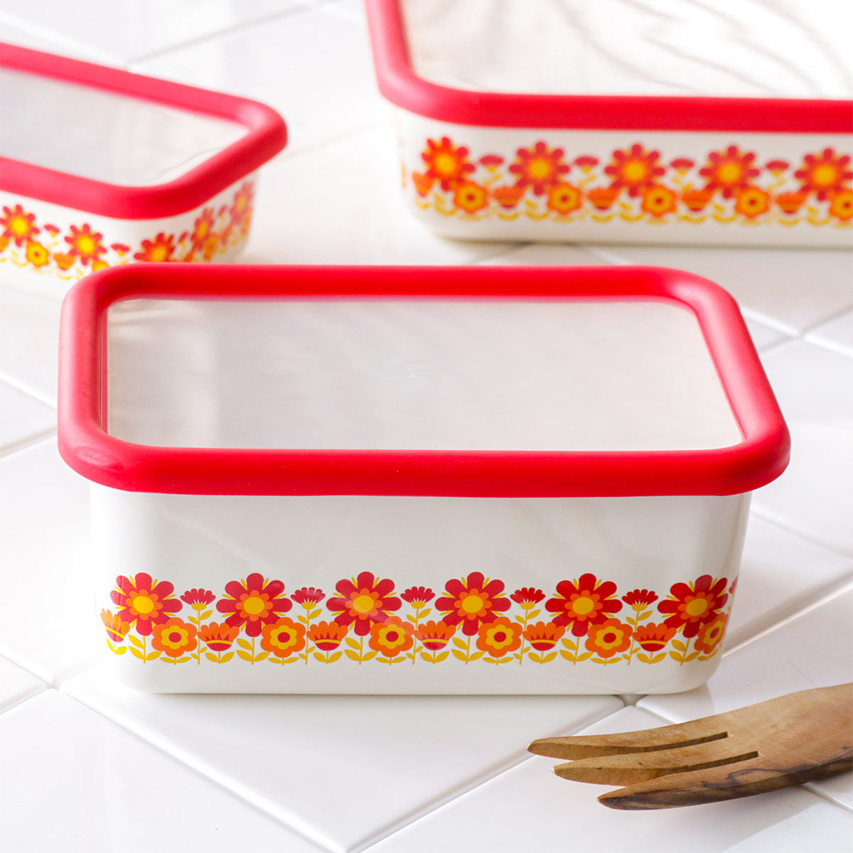 Honey Ware 保存容器 1.12L メモリーズ 深型角容器 M HoneyWere