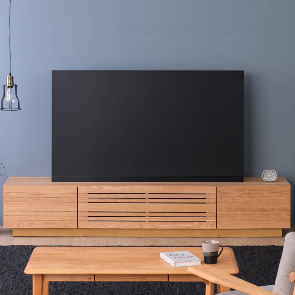 一生紀（ISSEIKI） テレビ台 ローボード 北欧風 ルーバーデザイン 幅