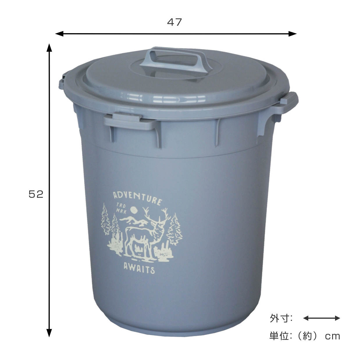 ゴミ箱 45L カラーペール アースカラー （ ごみ箱 45リットル 大容量