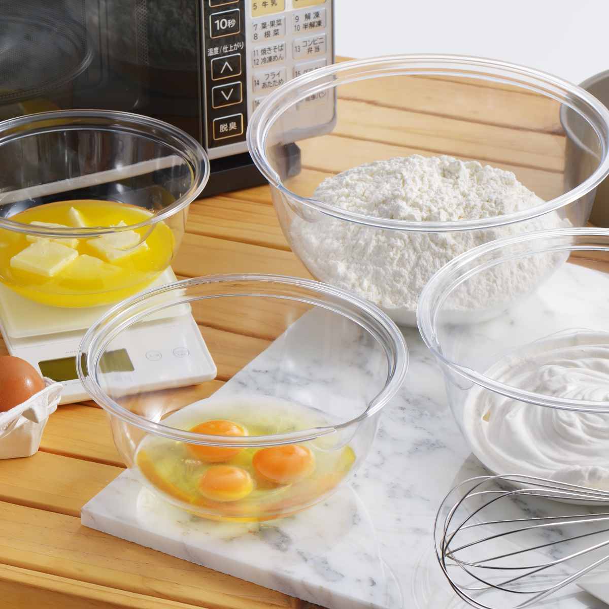 ヨシカワ ボウル 19cm ネオクリア 食洗機対応 日本製 （ ボール 耐熱