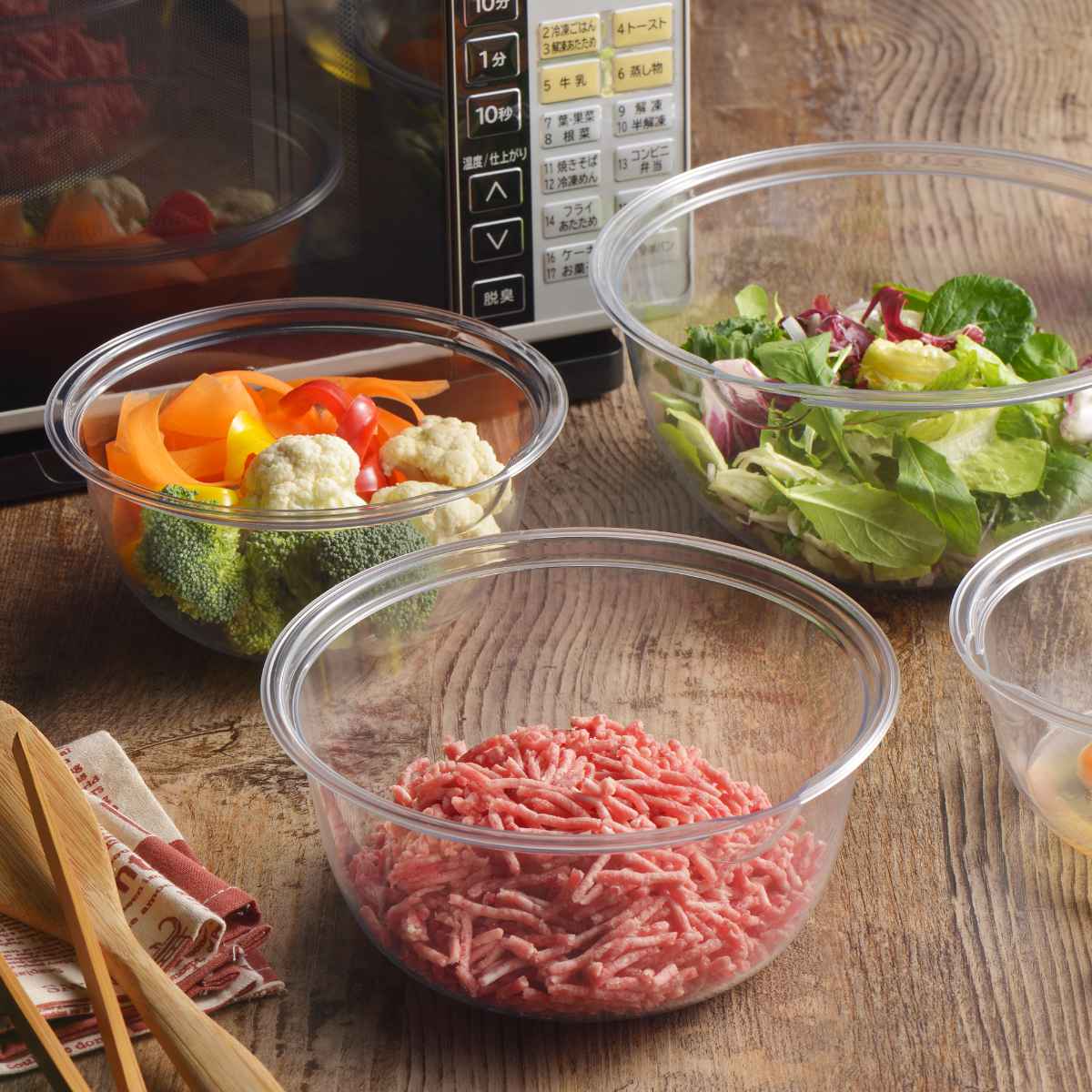 ヨシカワ ボウル 19cm ネオクリア 食洗機対応 日本製 （ ボール 耐熱