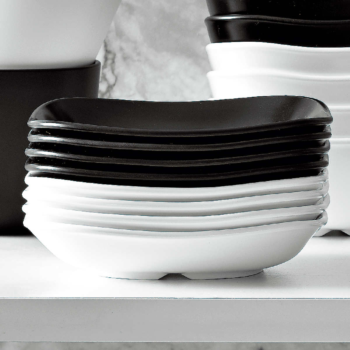 HAKOYA プレート S 13cm モダンスクエア プラスチック （ 食洗機対応