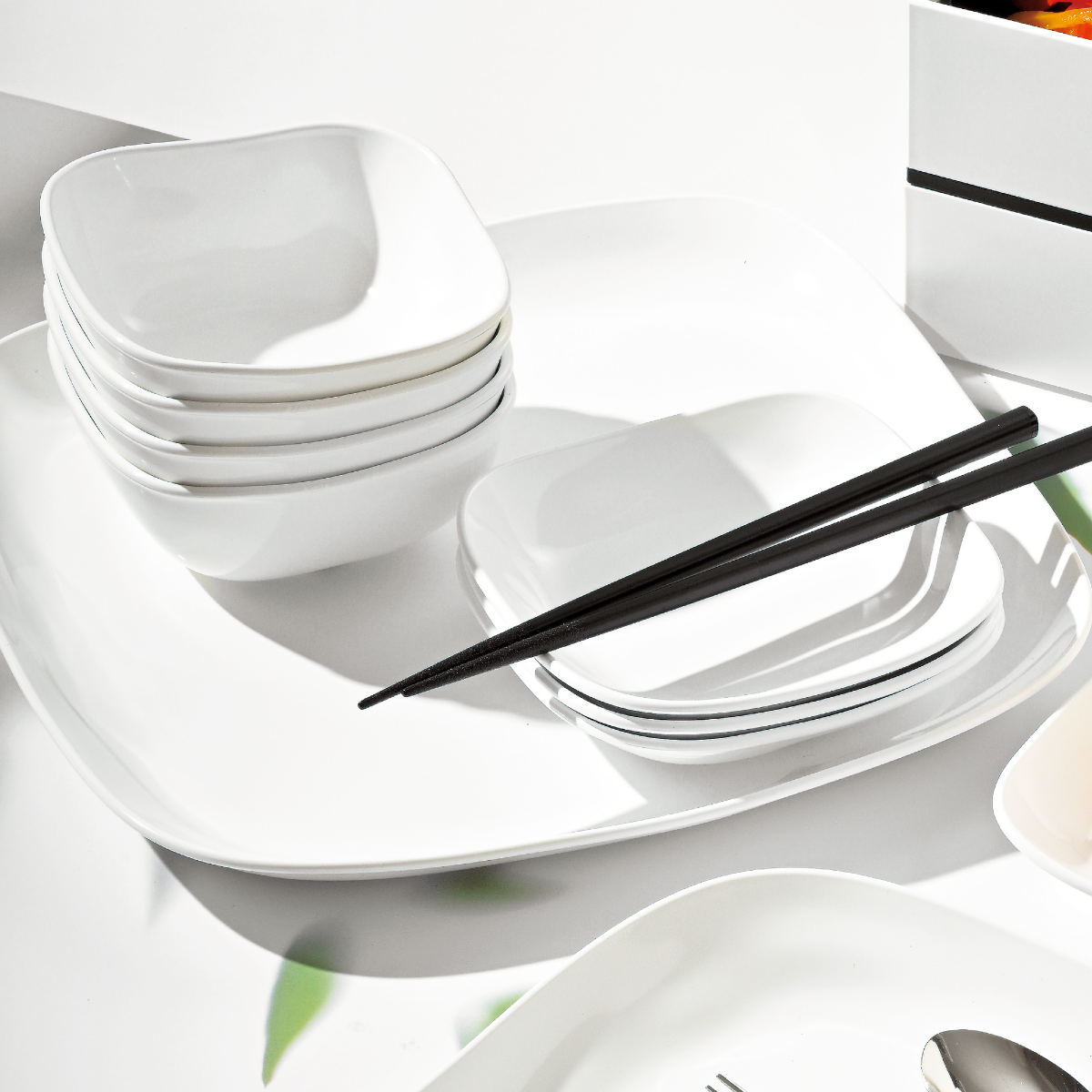 HAKOYA プレート S 13cm モダンスクエア プラスチック （ 食洗機対応