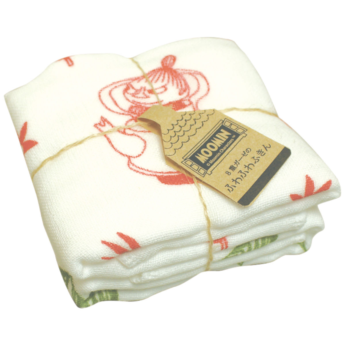 ☆すなふきん商品☆ご確認の上よろしければお待ちしております♬ MOOMIN（ムーミン） ふきん ふわふわふきん 英字 2枚入 （ 日本製 綿