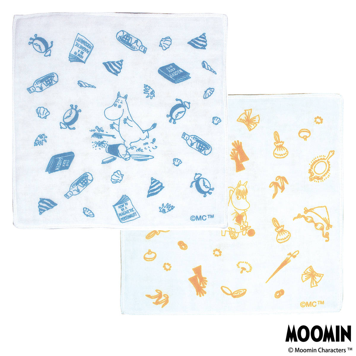 MOOMIN（ムーミン） ふきん ふわふわふきん 英字 2枚入 （ 日本製 綿