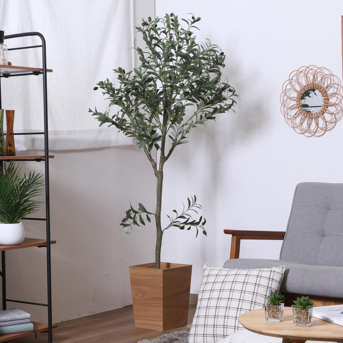 不二貿易（Fuji Boeki） フェイクグリーン オリーブ 高さ150cm