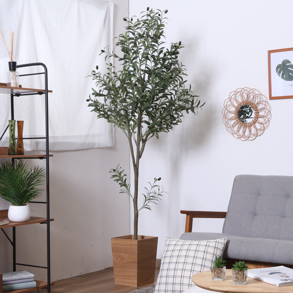 不二貿易（Fuji Boeki） フェイクグリーン オリーブ 高さ180cm