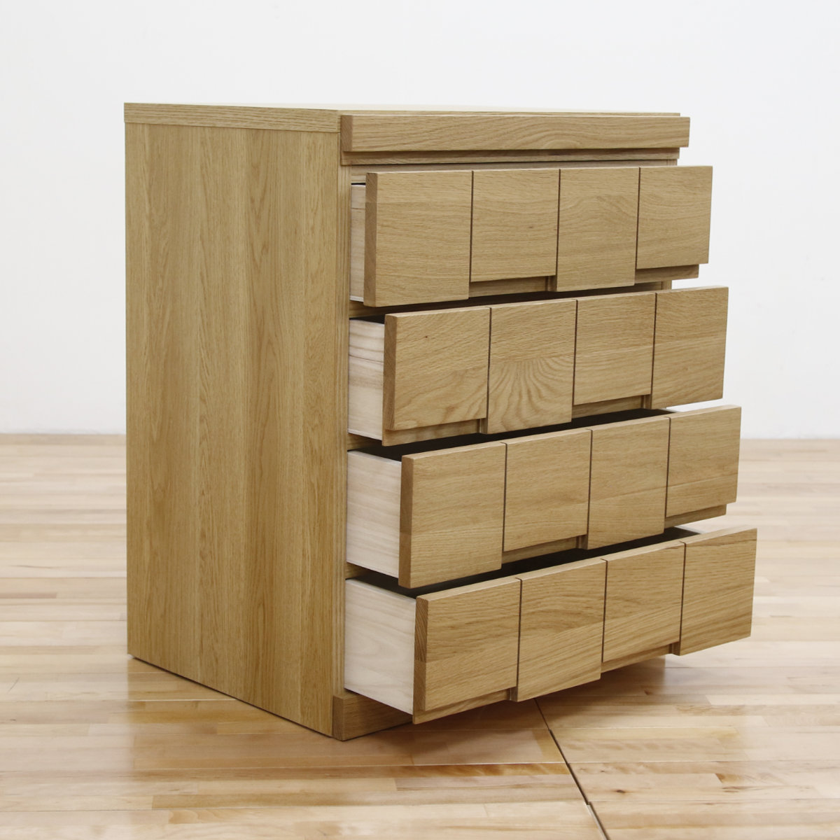 丸田木工 仏壇チェスト 4段 ホワイトオーク 日本製 ARK 約幅59cm （ 開