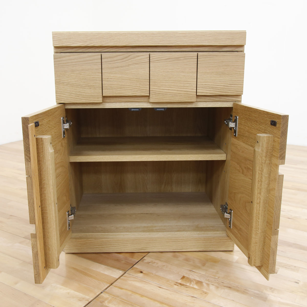 丸田木工 仏壇キャビネット 開き戸 ホワイトオーク 日本製 ARK 約幅