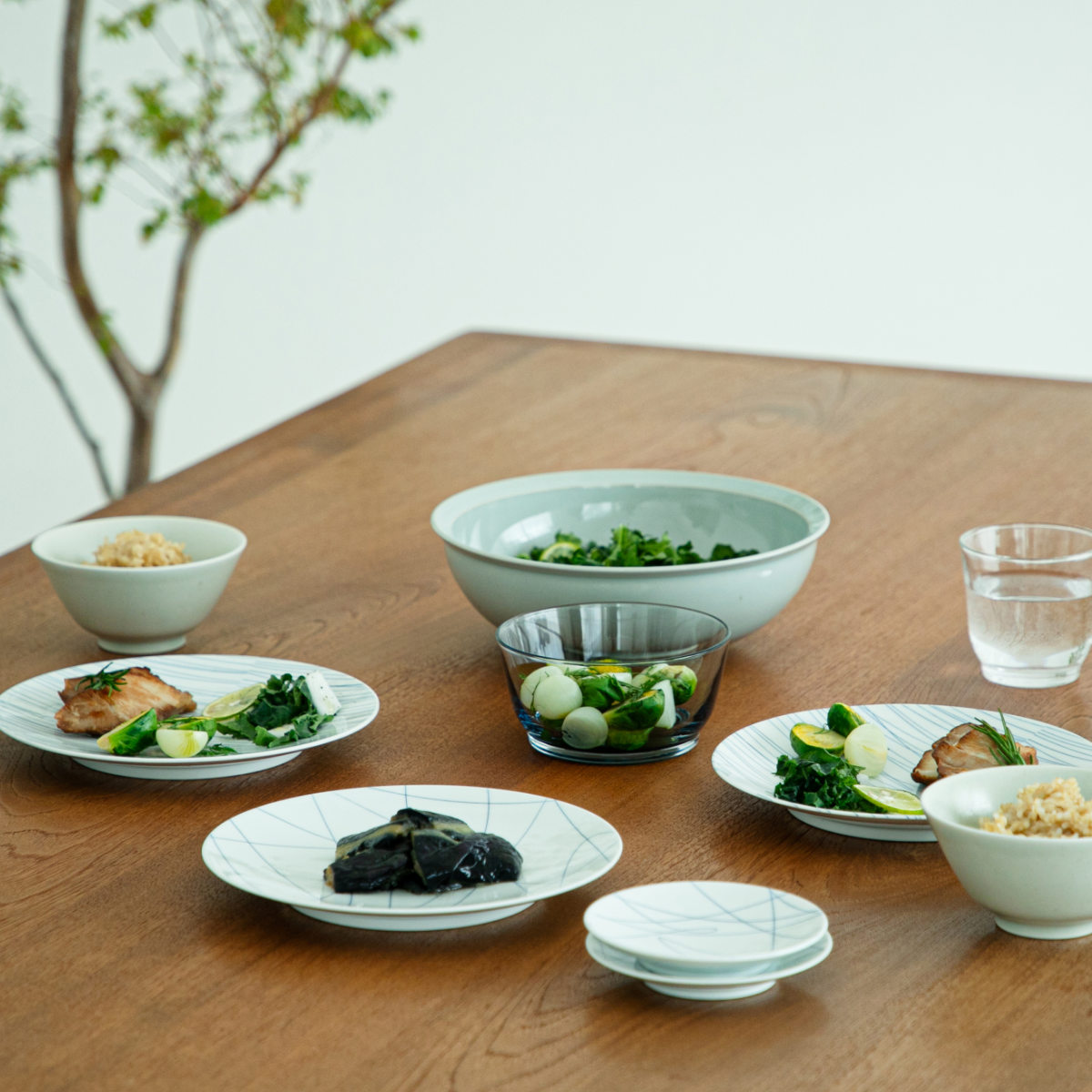 KINTO（キントー） HIBI 皿 205mm （ プレート 20.5cm ヒビ 磁器