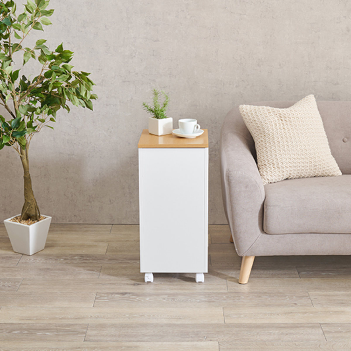 HAGiHARA（萩原） ドレッサー ワゴン 幅30.5〜62cm 折りたたみ （ 鏡台