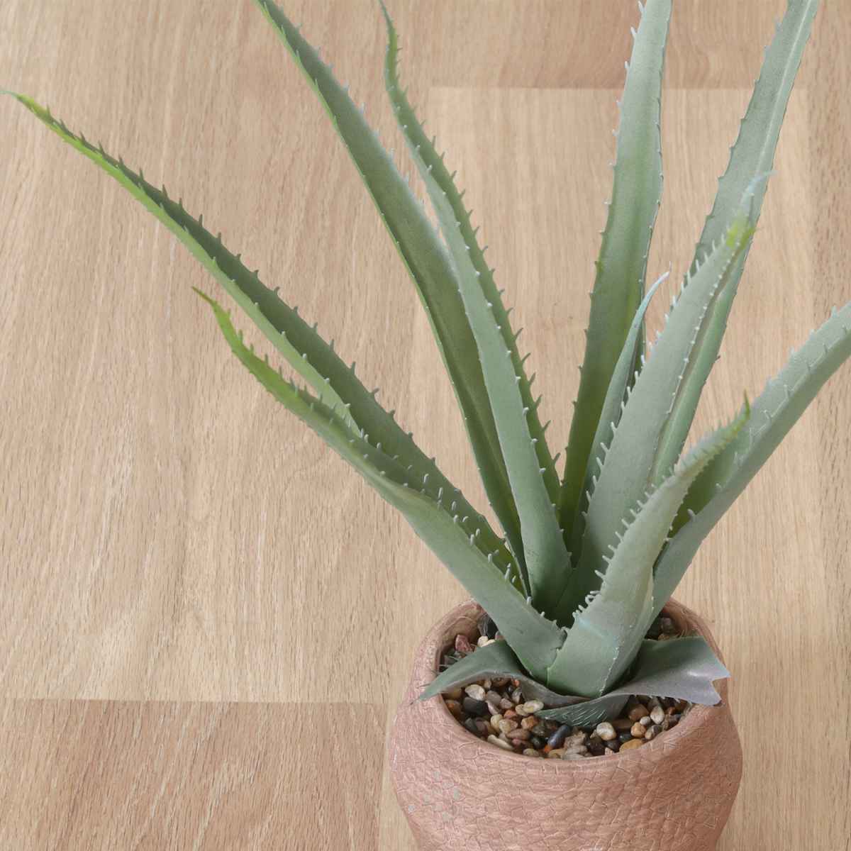 不二貿易 フェイクグリーン アロエ 高さ45cm セメントポット （ 観葉