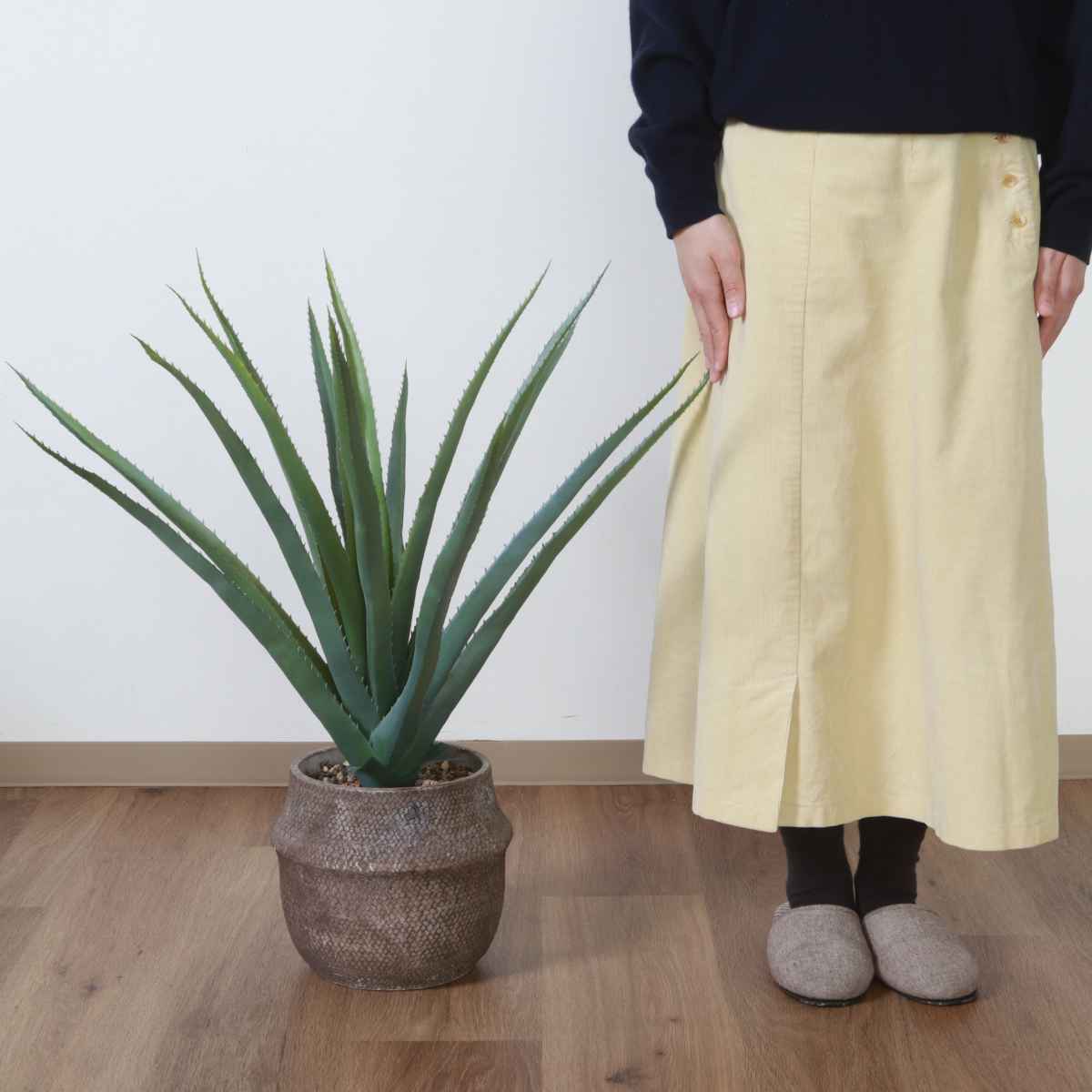 不二貿易（Fuji Boeki） フェイクグリーン アロエ 高さ75cm セメント