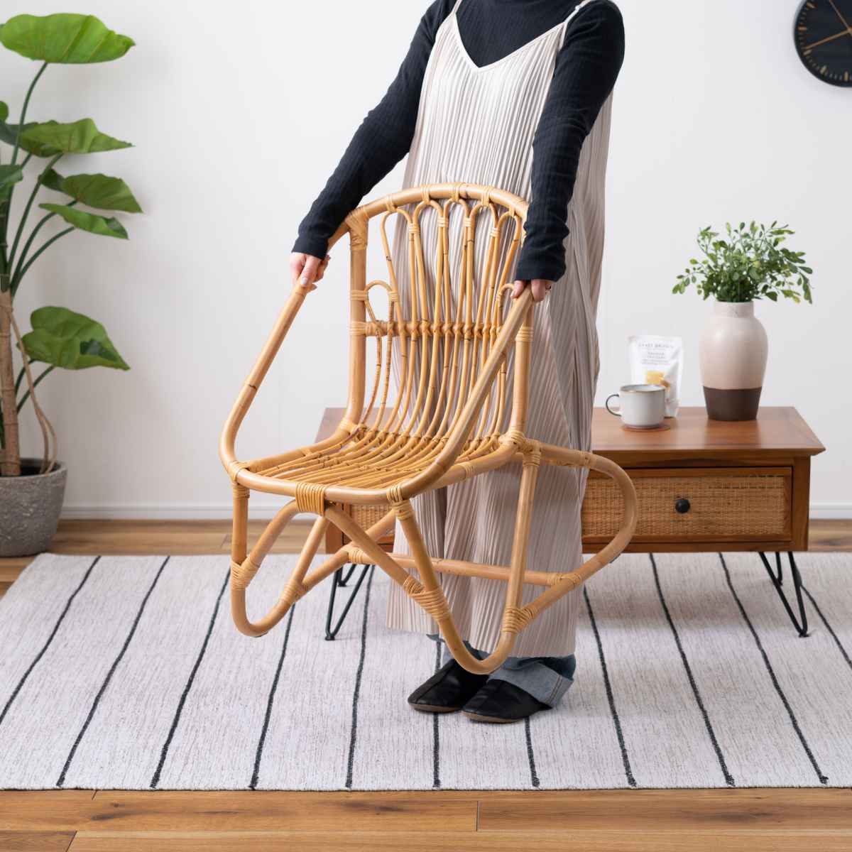 東谷 籐 ラタンチェア 軽量 座面高35cm 完成品 ( ラタン チェア 東谷 籐 ラタンチェア 軽量 座面高35cm 完成品 ( ラタン チェア