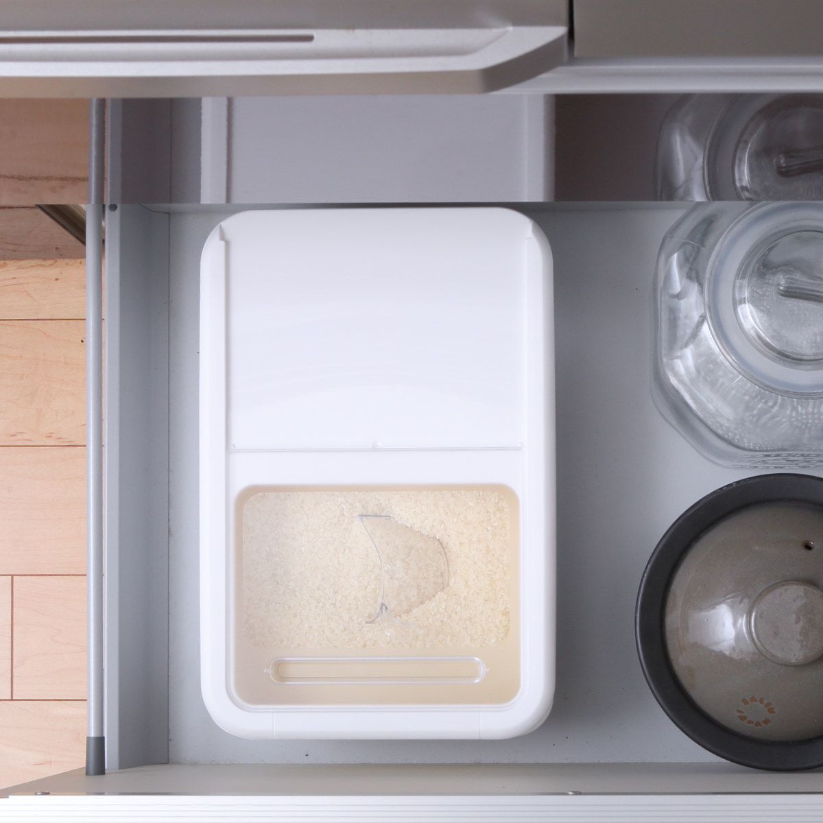 パール金属 米びつ 5kg 引出し収納米びつ 5kg用 （ 保存容器 米櫃