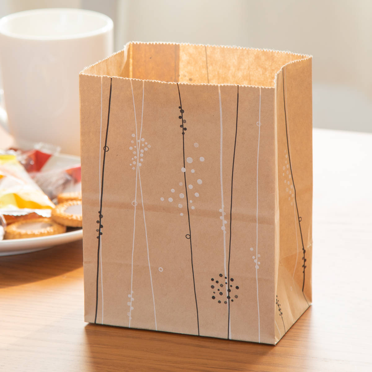 ゴミ袋 自立型 12枚入 10袋セット 紙製卓上ゴミ袋 アクアリウム柄