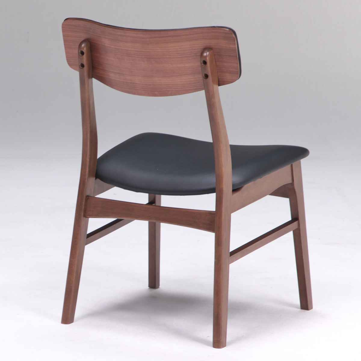 ダイニングチェア 座面高43cm 2脚セット PVC 木製 （ 開梱設置 同色 2