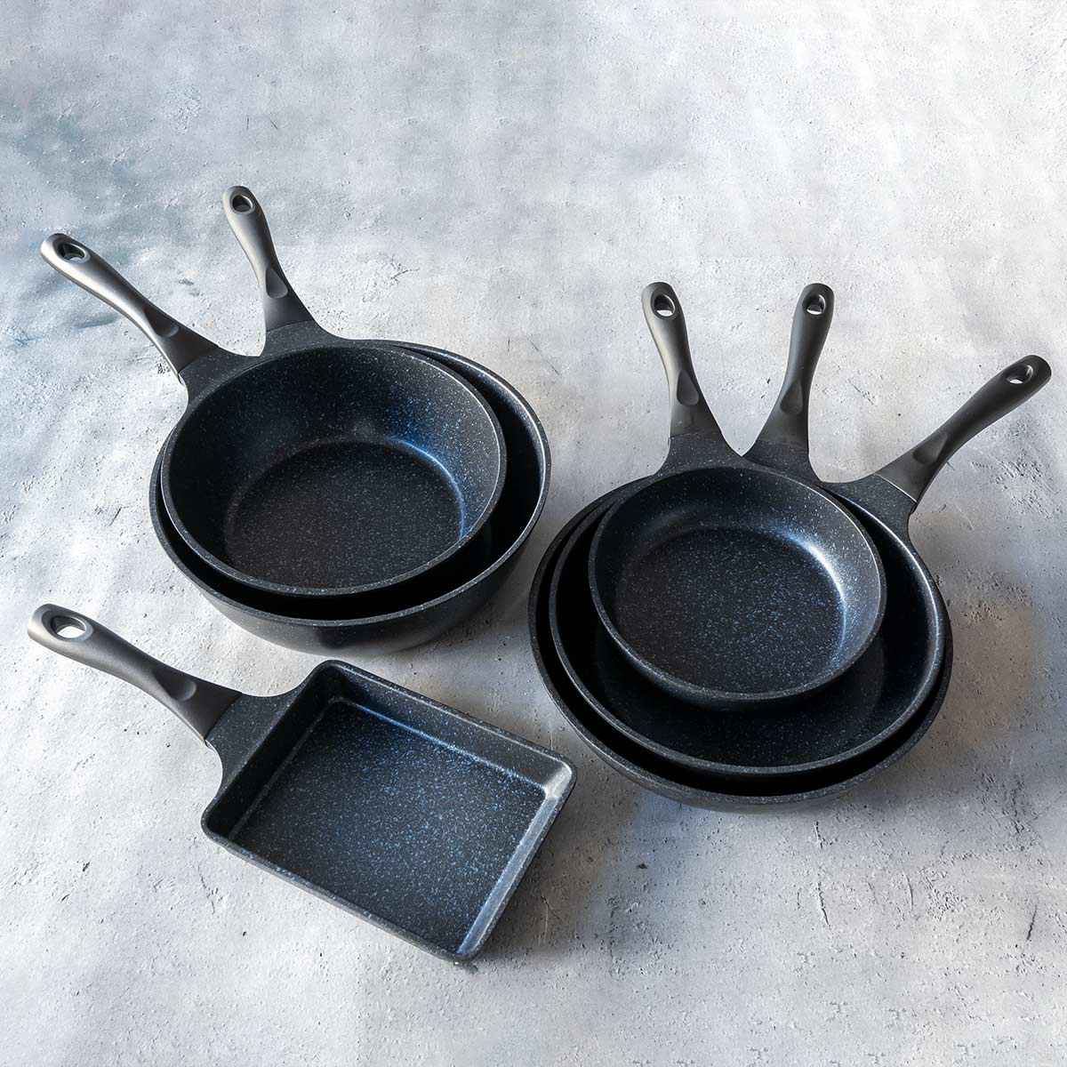 卵焼き器 14×19cm ガス火専用 軽量 ダイヤモンドマーブル アルミ