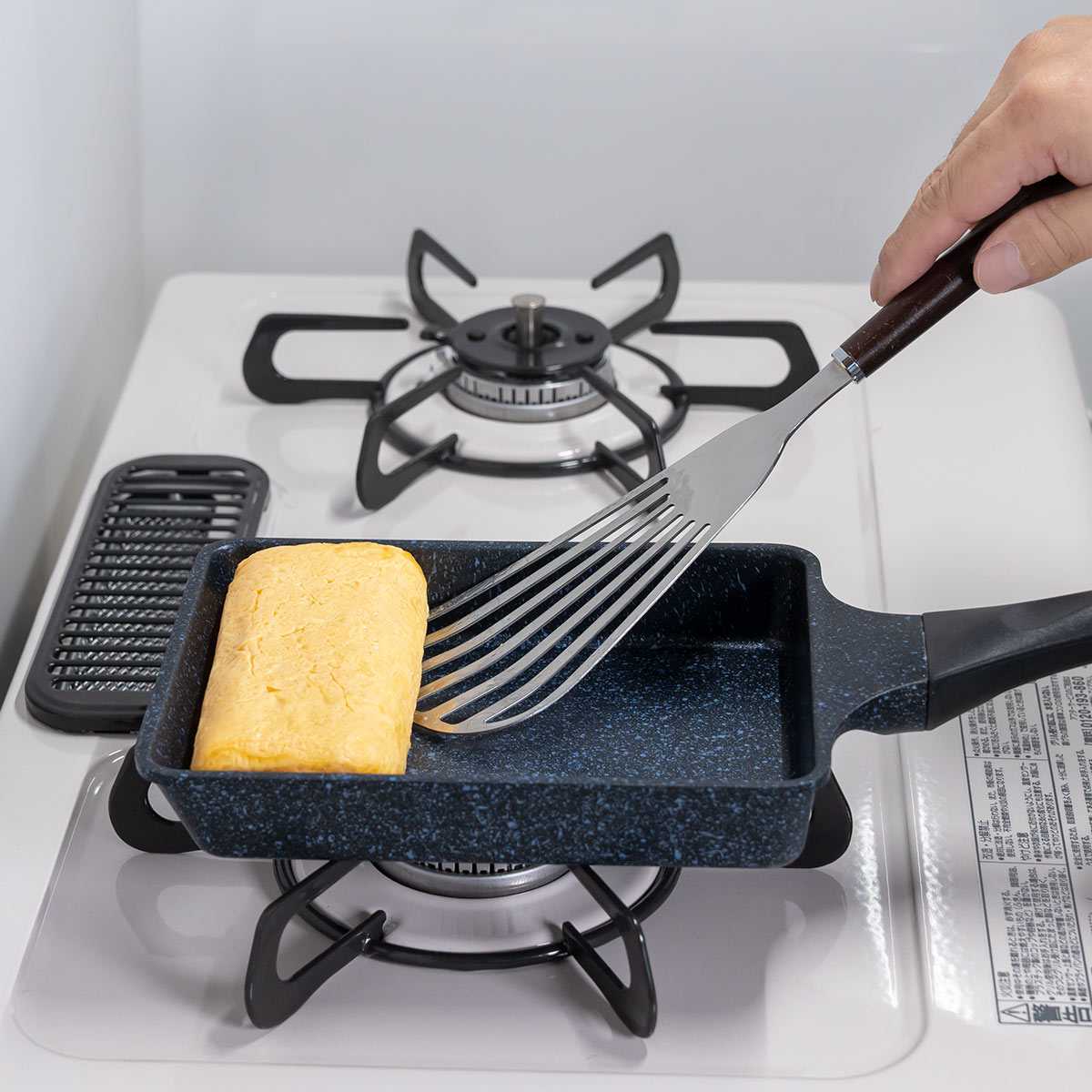 卵焼き器 14×19cm ガス火専用 軽量 ダイヤモンドマーブル アルミ