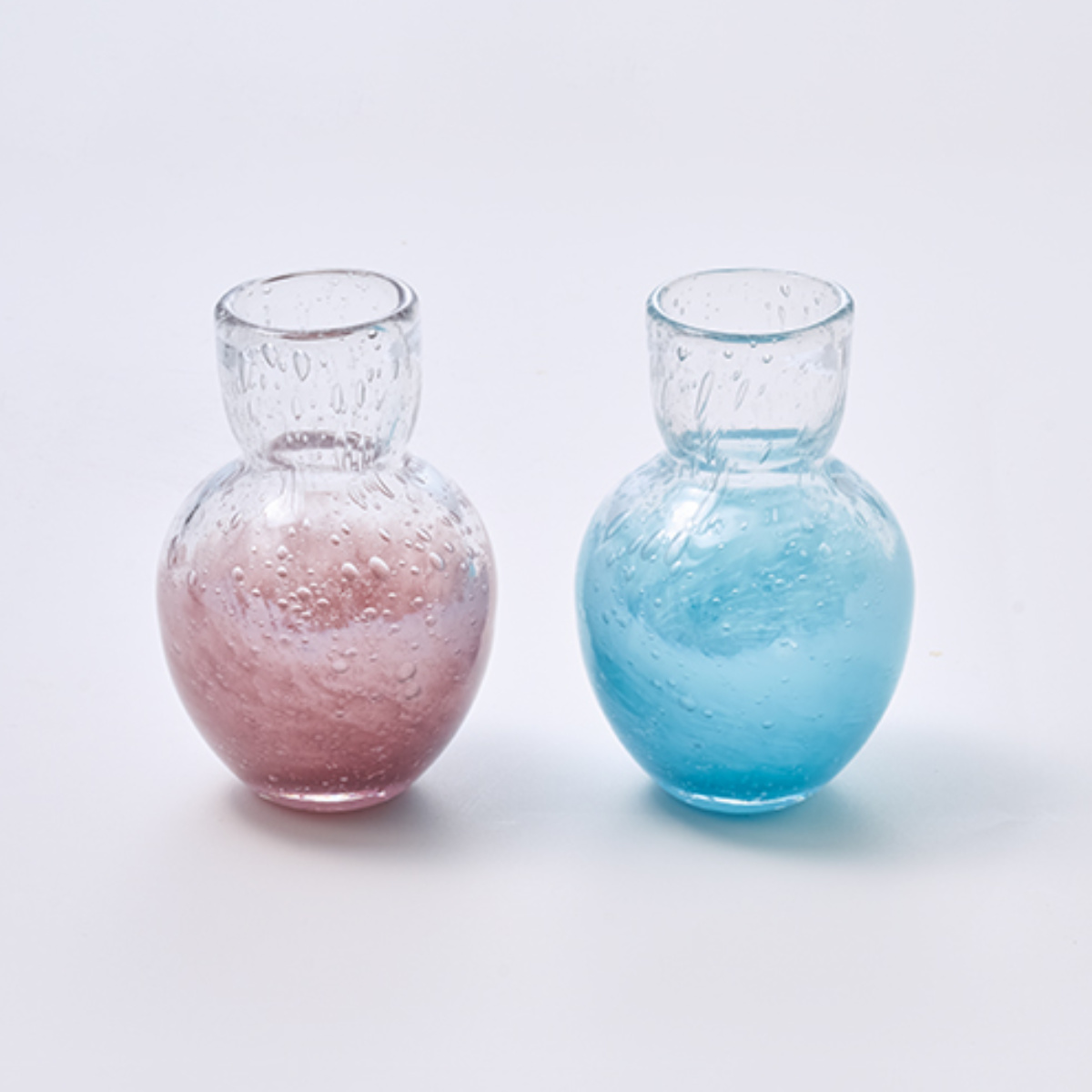 花瓶 DGニキュガラス ガラス 直径9.5×高さ14.5cm （ フラワーベース 