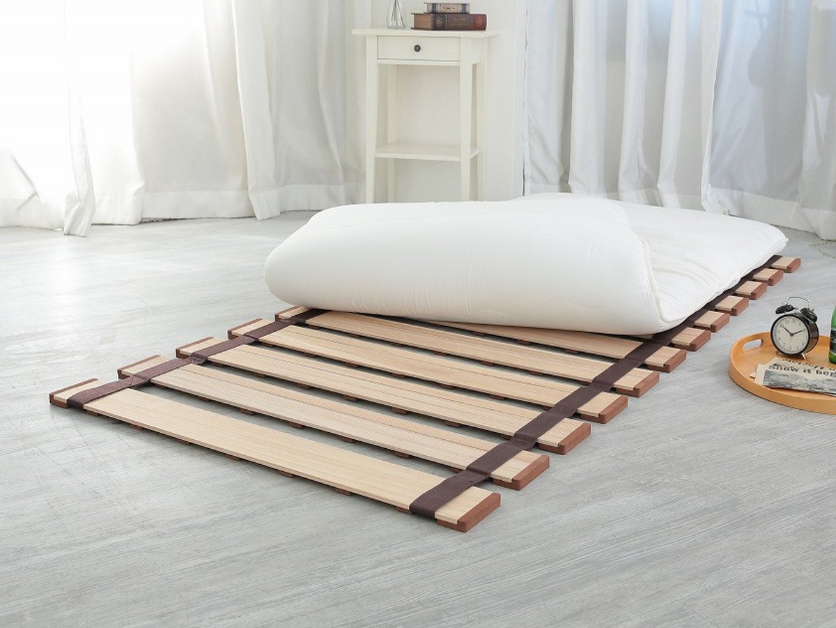OSMAC すのこベッド ロール式 セミシングル 薄型軽量 天然木 （ スノコ