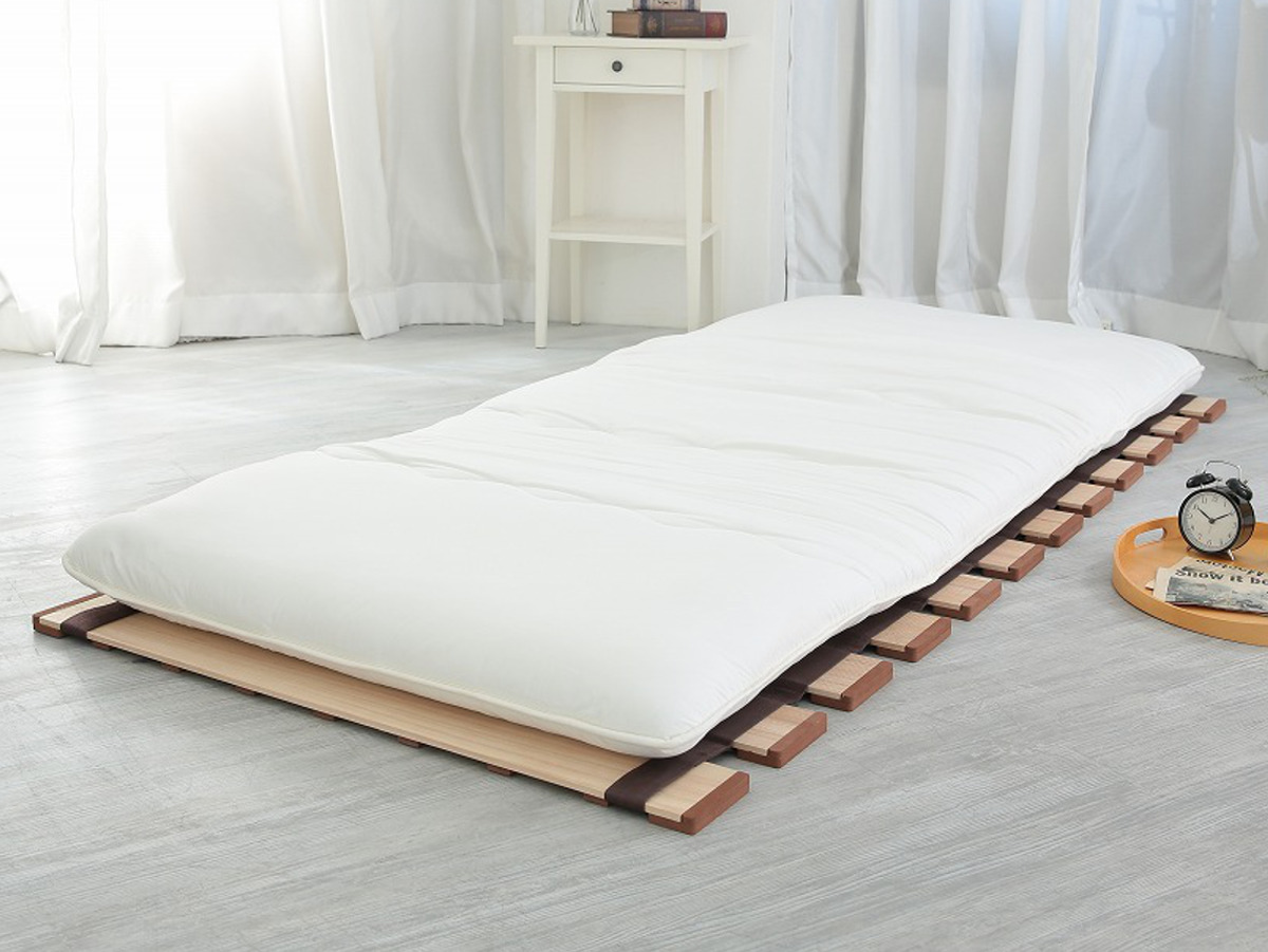 OSMAC すのこベッド ロール式 セミシングル 薄型軽量 天然木 （ スノコ