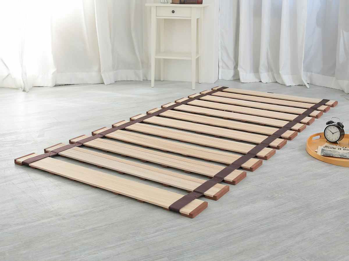 OSMAC すのこベッド ロール式 セミシングル 薄型軽量 天然木 （ スノコ