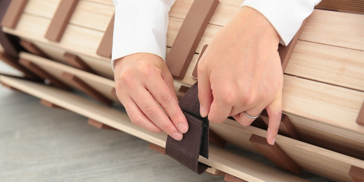 OSMAC すのこベッド ロール式 セミシングル 薄型軽量 天然木 （ スノコ