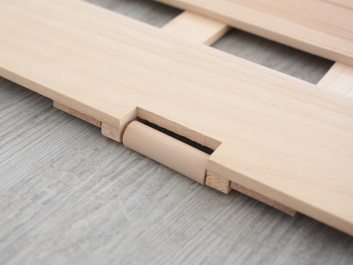 OSMAC すのこベッド 2つ折れ式 セミシングル 薄型軽量 天然木