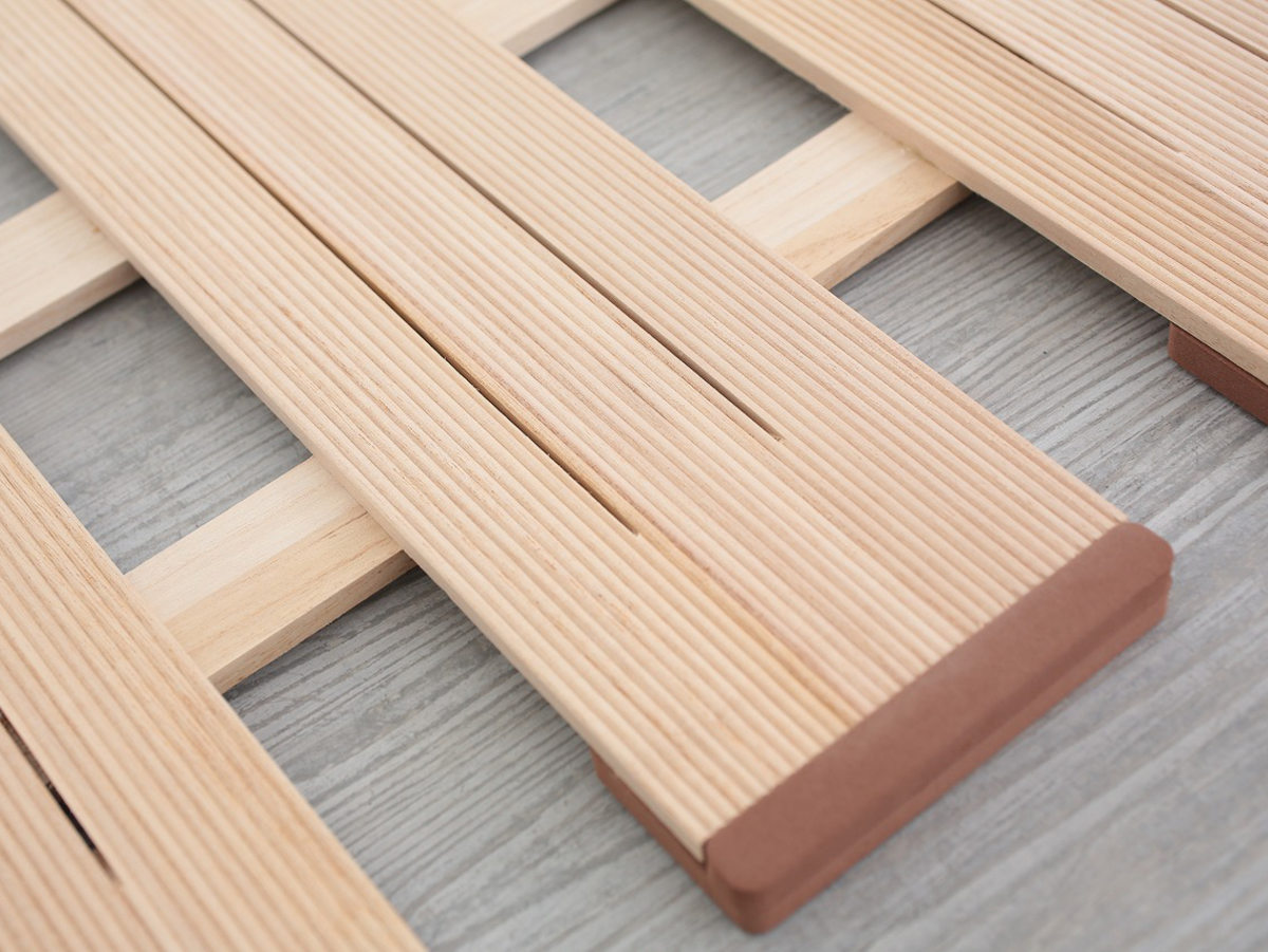 OSMAC すのこベッド 2つ折れ式 セミシングル 薄型軽量 天然木