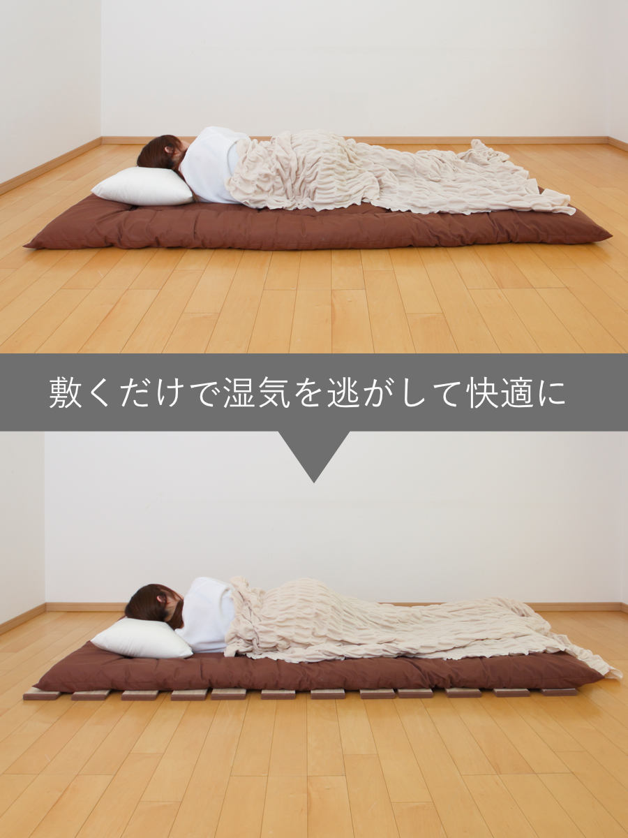 すのこベッド 三つ折り式 シングル 薄型軽量 ...の詳細画像5