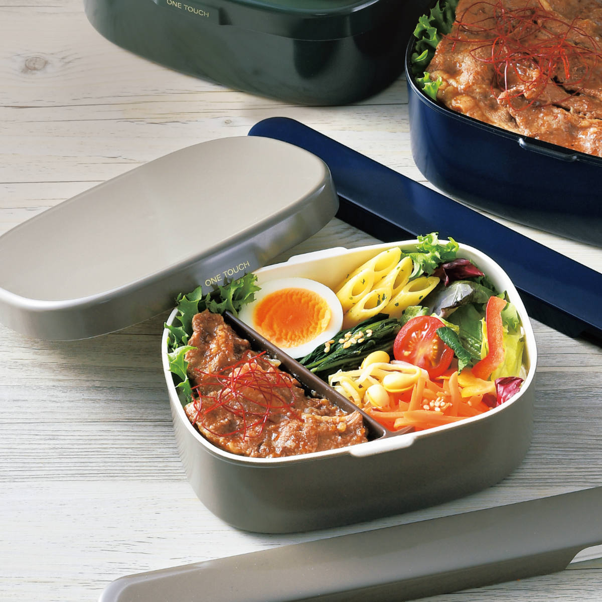 HAKOYA お弁当箱 さっと洗えるお弁当箱 M 1段 600ml （ 弁当箱 ランチ