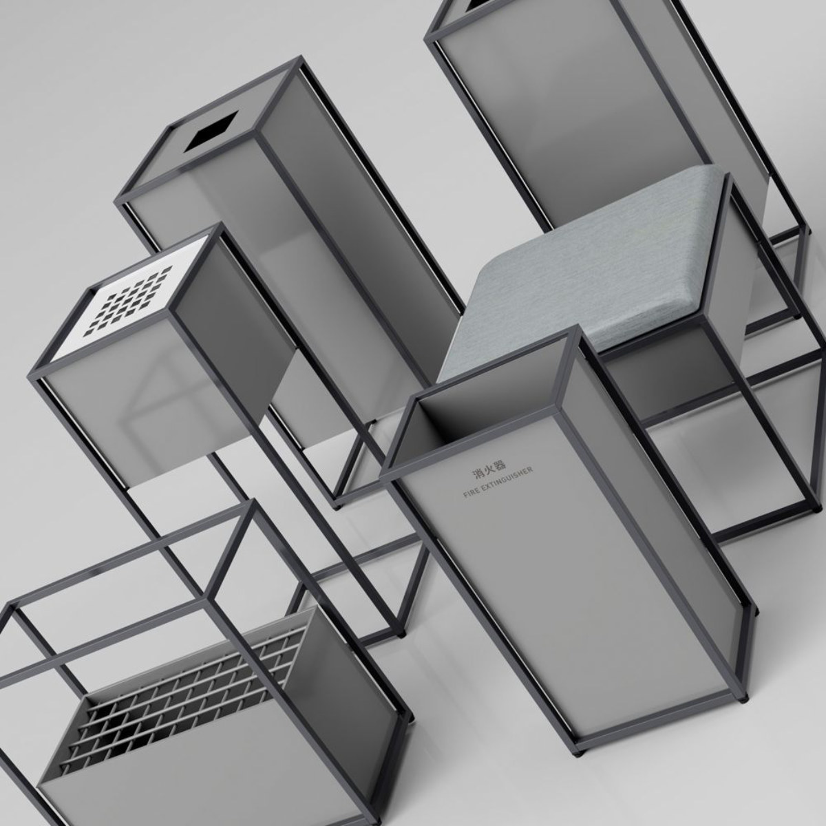 kazue イタリー製 ヴィンテージ スタンド式 灰皿 花柄 ロココ調