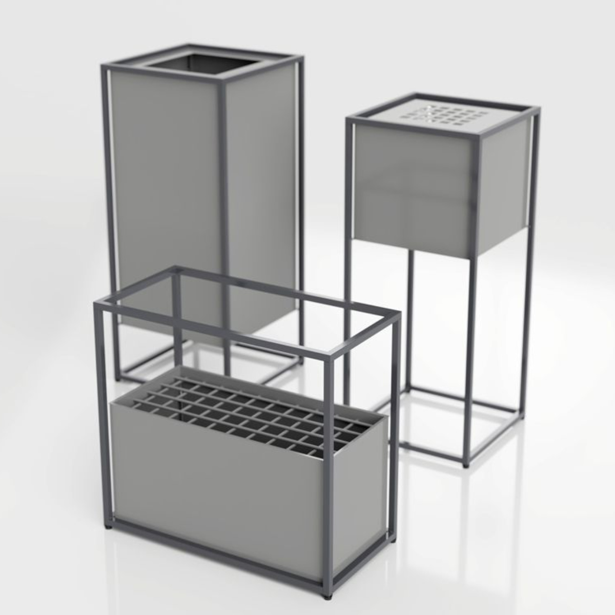 灰皿スタンド 屋内用 2L 業務用 囲シリーズ （ 法人限定 スタンド灰皿