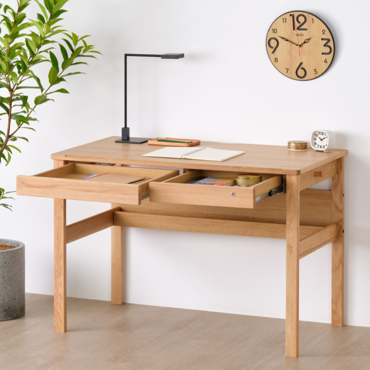 一生紀（ISSEIKI） 学習机 幅105cm シンプル 木製 （ デスク 机 勉強机