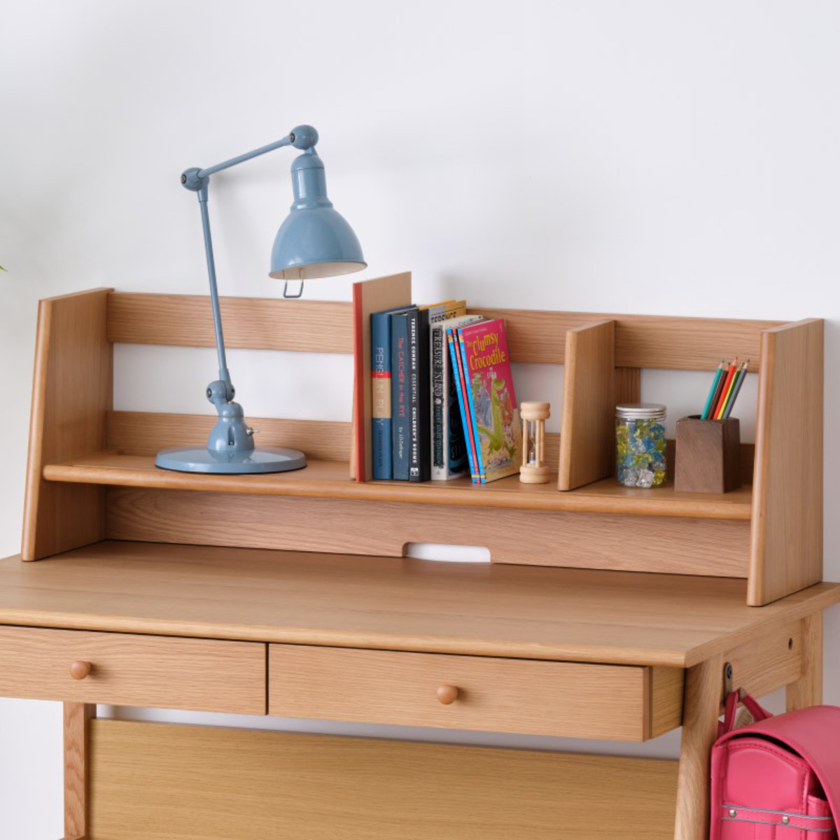 一生紀（ISSEIKI） 上棚 学習机用 幅99cm 木製 RESCO （ 机上 収納